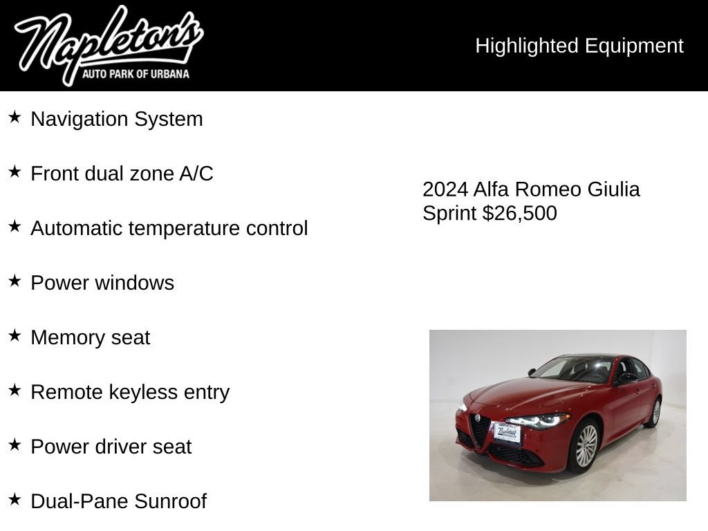 Used 2024 Alfa Romeo Giulia Sprint AWD/4WD image 15