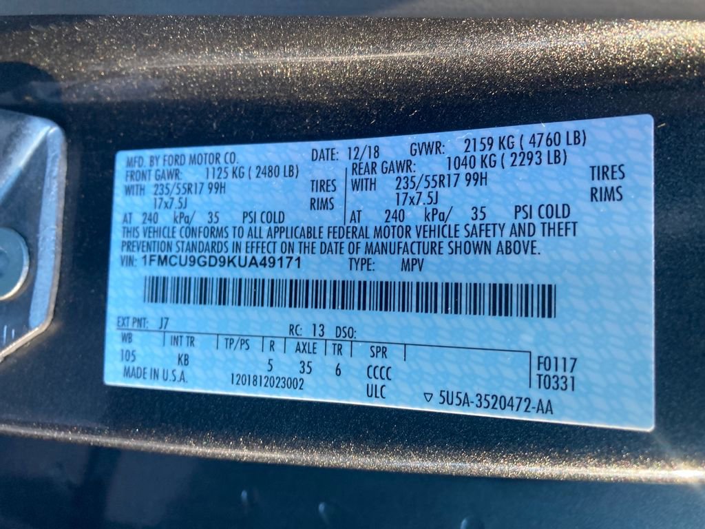 Used 2019 Ford Escape SE image 34