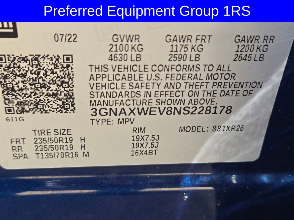 Used 2022 Chevrolet Equinox RS image 13