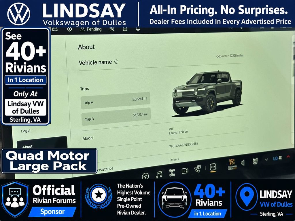 Used 2022 Rivian R1T Launch Edition AWD/4WD image 26