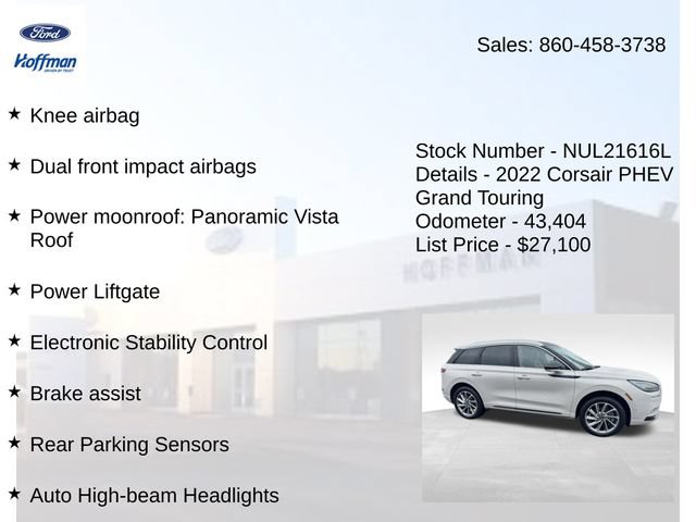 Certified 2022 Lincoln Corsair Grand Touring AWD/4WD image 30