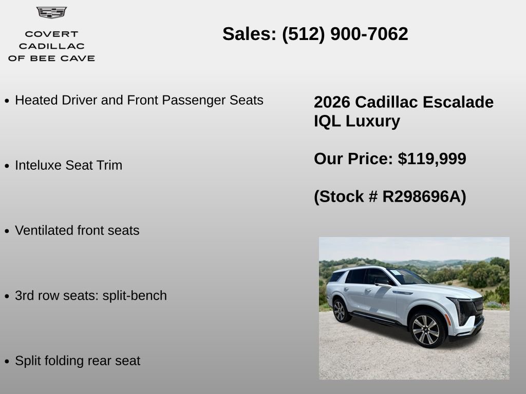 Used 2026 Cadillac Escalade IQL Luxury AWD/4WD image 30