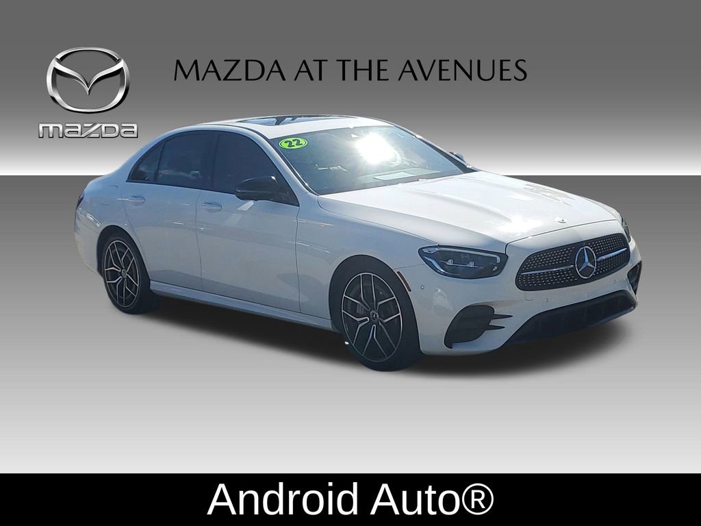 Used 2022 Mercedes-Benz E 350 Sedan w/ AMG Line Exterior image 3