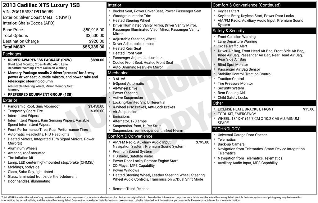 Used 2013 Cadillac XTS Luxury w/ Driver Awareness Package image 4