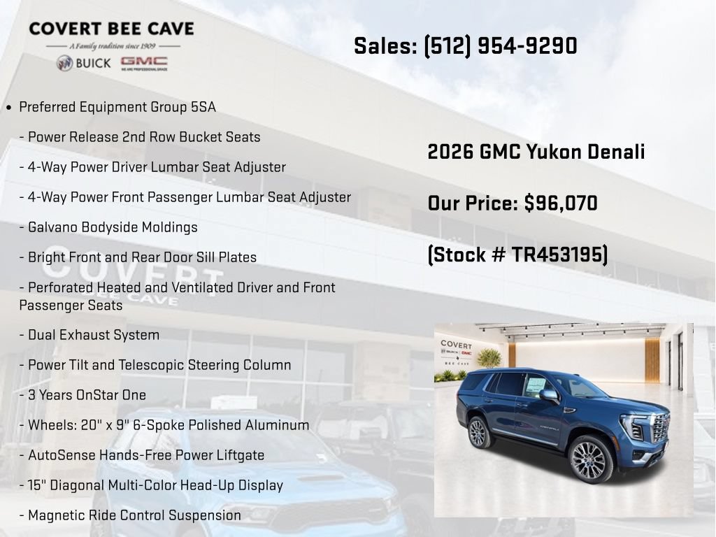New 2026 GMC Yukon Denali w/ Denali Reserve Package AWD/4WD image 4