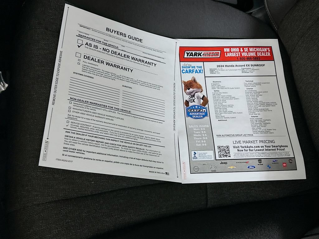 Used 2024 Honda Accord EX image 13