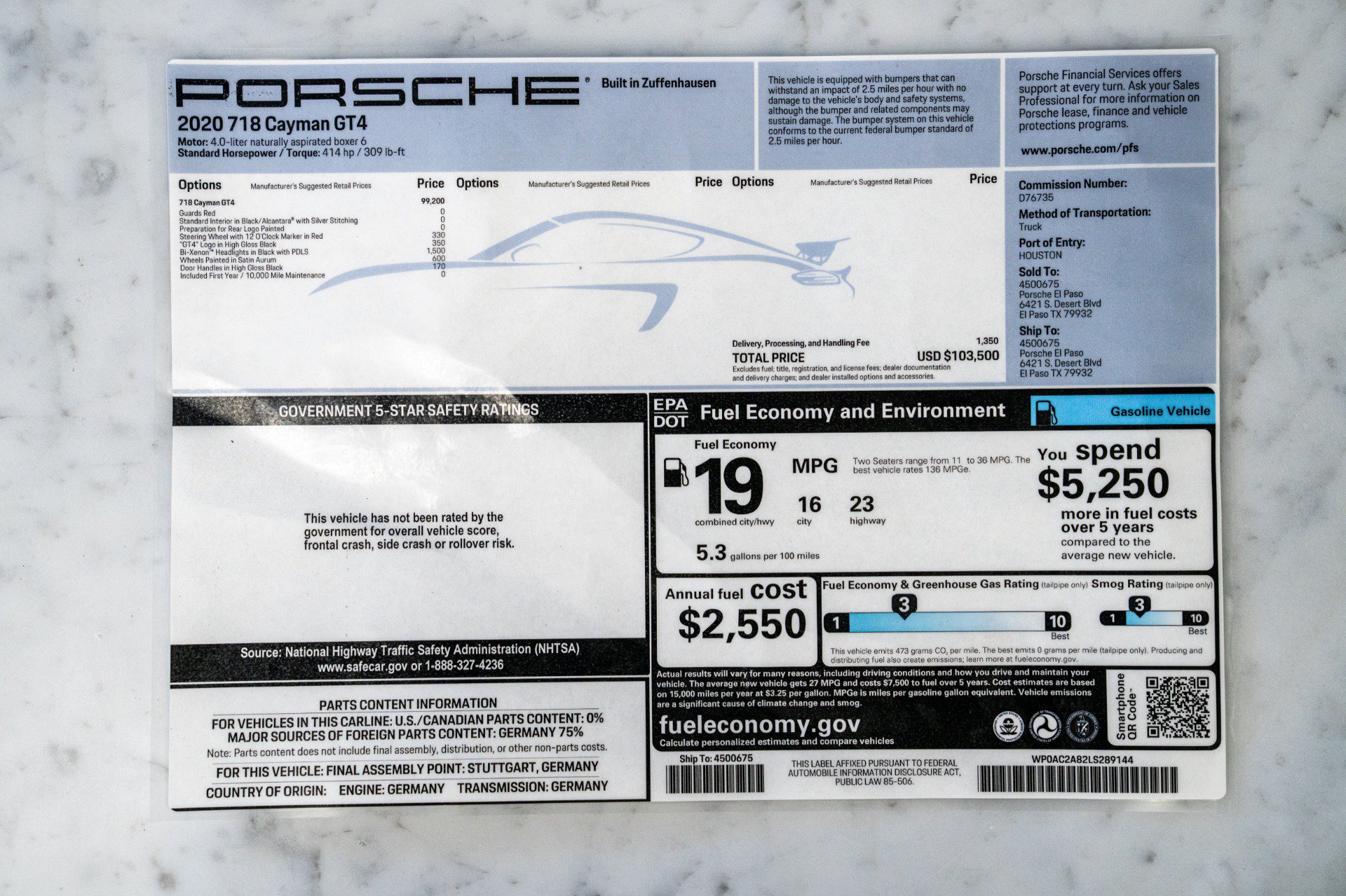 Used 2020 Porsche 718 Cayman GT4 RWD image 24