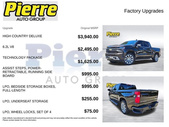 Used 2019 Chevrolet Silverado 1500 High Country w/ Technology Package AWD/4WD image 14