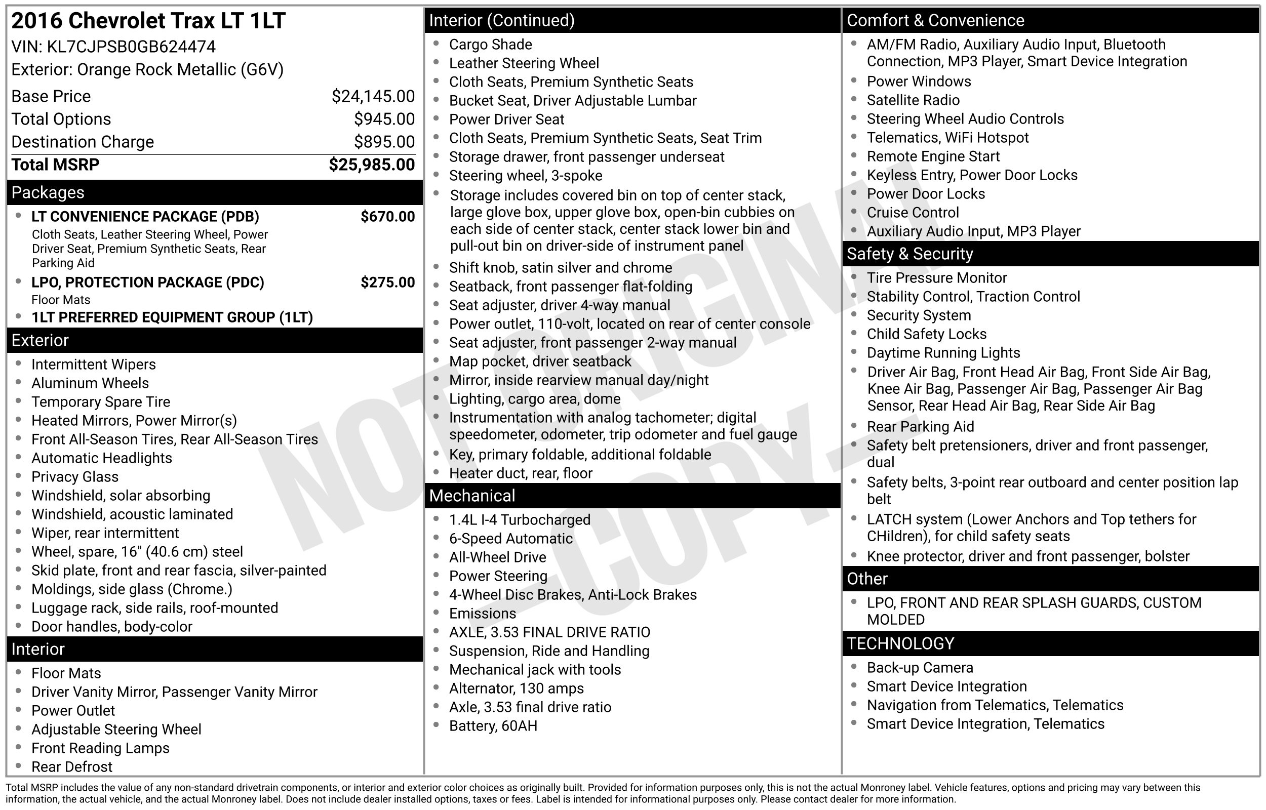 Used 2016 Chevrolet Trax LT w/ LT Convenience Package image 5