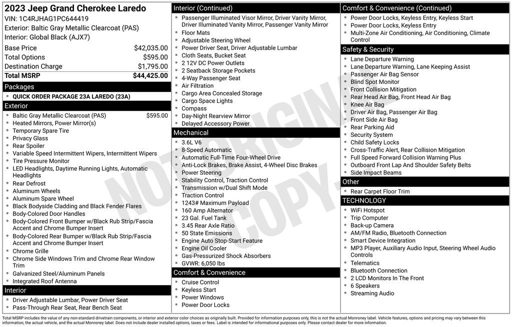 Used 2023 Jeep Grand Cherokee Laredo AWD/4WD image 6