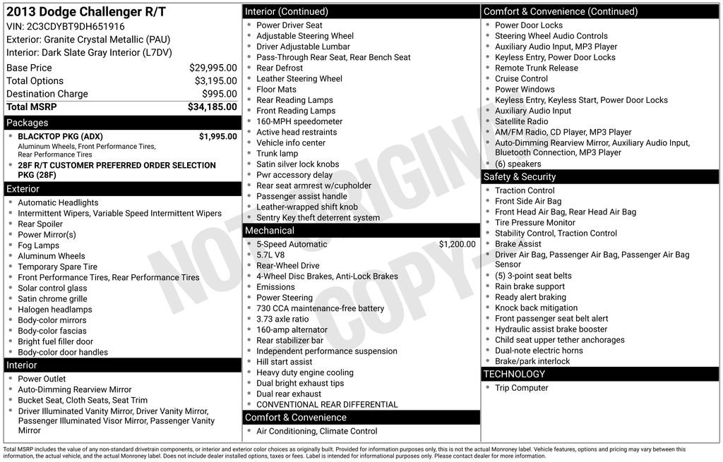 Used 2013 Dodge Challenger R/T w/ Blacktop Pkg image 1