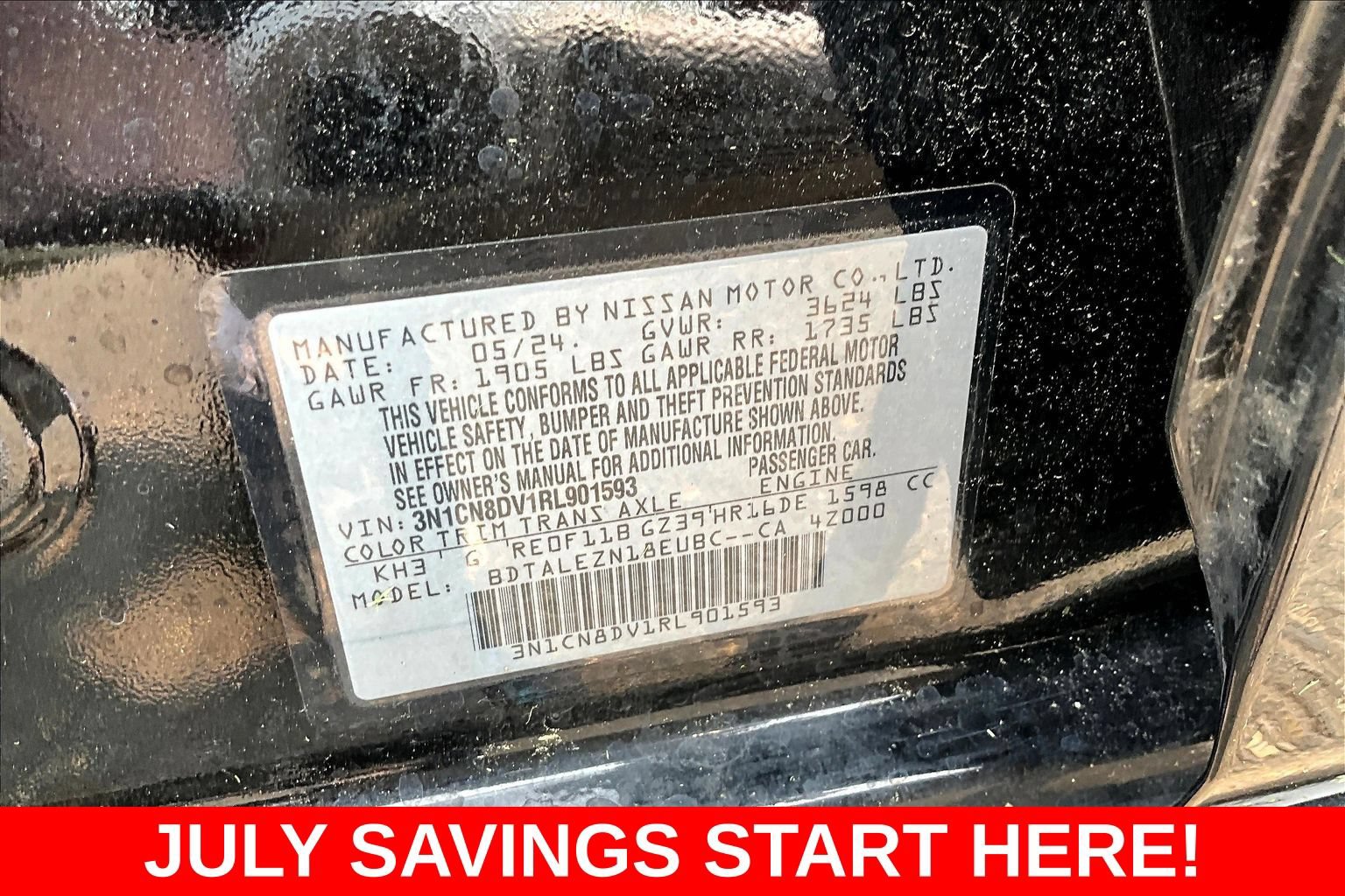 Used 2024 Nissan Versa S w/ S Plus Package FWD image 19