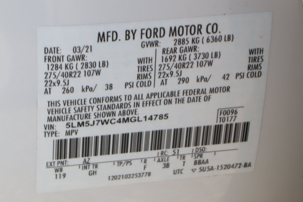 Used 2021 Lincoln Aviator Reserve w/ Equipment Group 201A RWD image 57