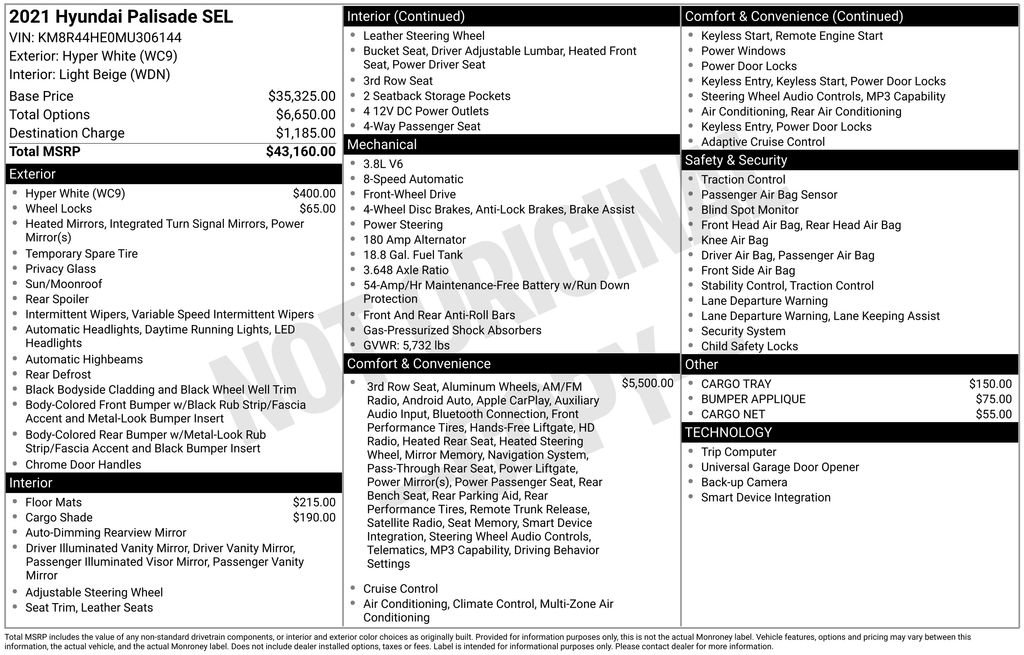 Used 2021 Hyundai Palisade SEL FWD image 33