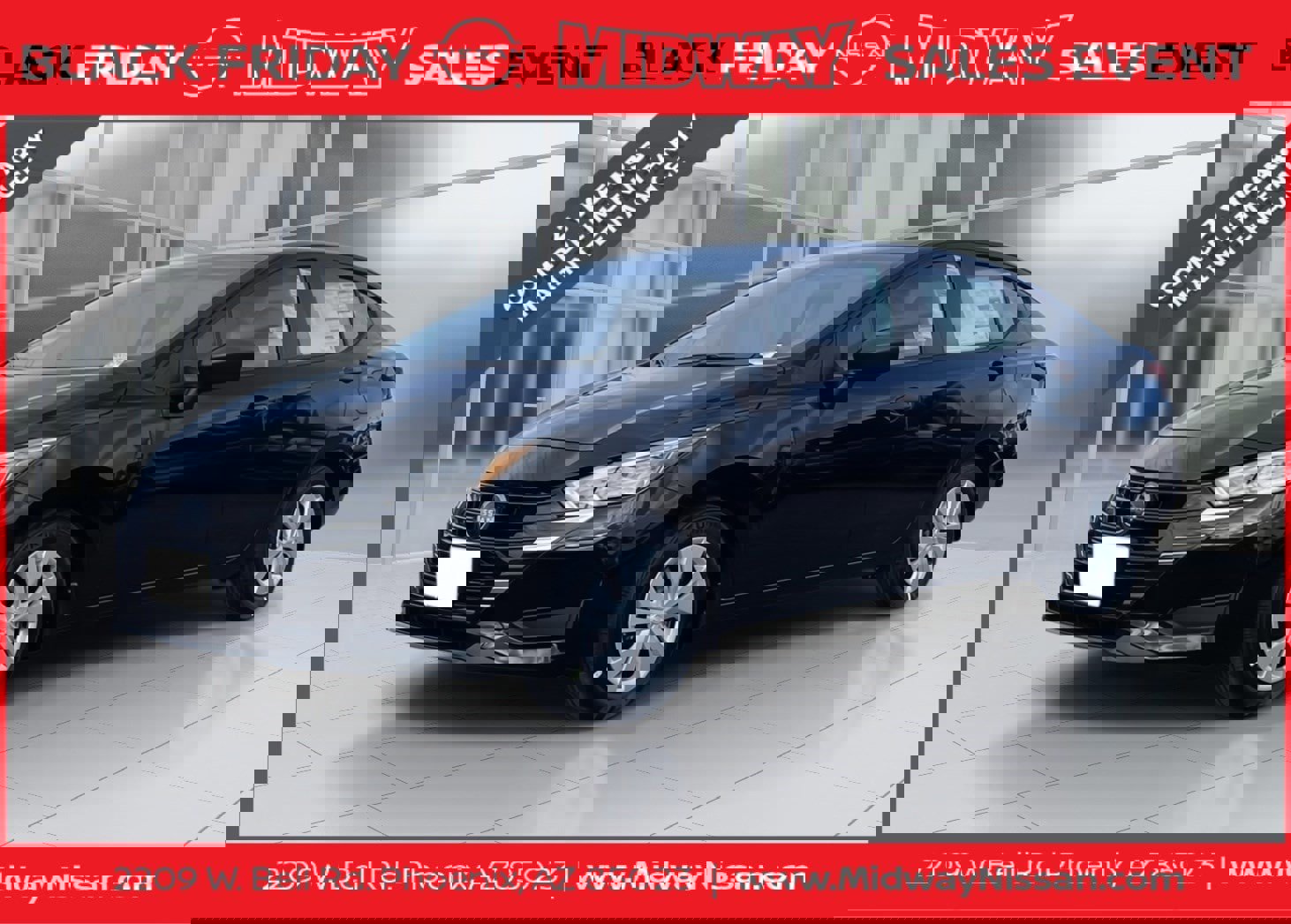 New 2025 Nissan Versa S w/ Trunk Package