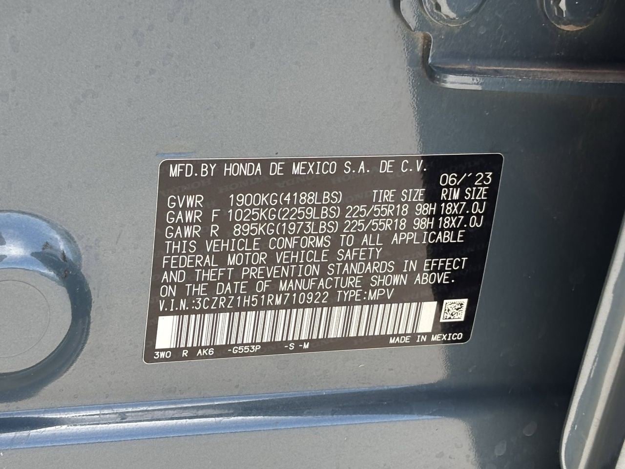 Certified 2024 Honda HR-V Sport image 30