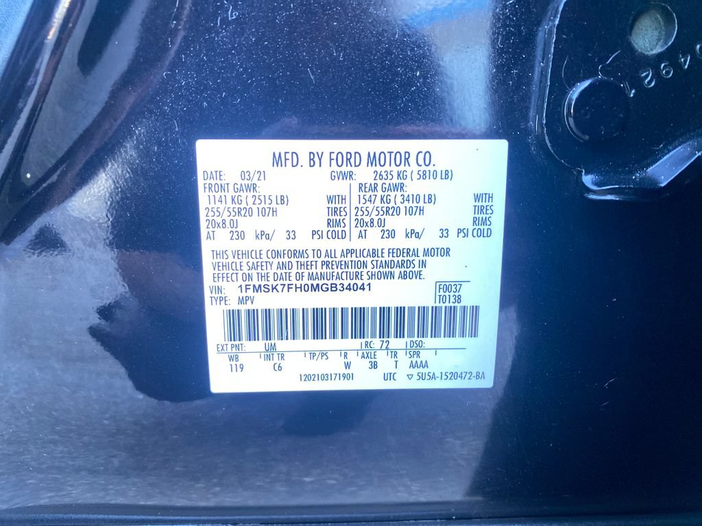 Used 2021 Ford Explorer Limited w/ Equipment Group 301A RWD image 29