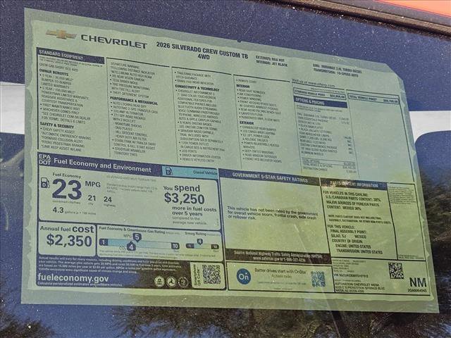 New 2026 Chevrolet Silverado 1500 Custom Trail Boss w/ LPO, Dark Essentials Package image 17