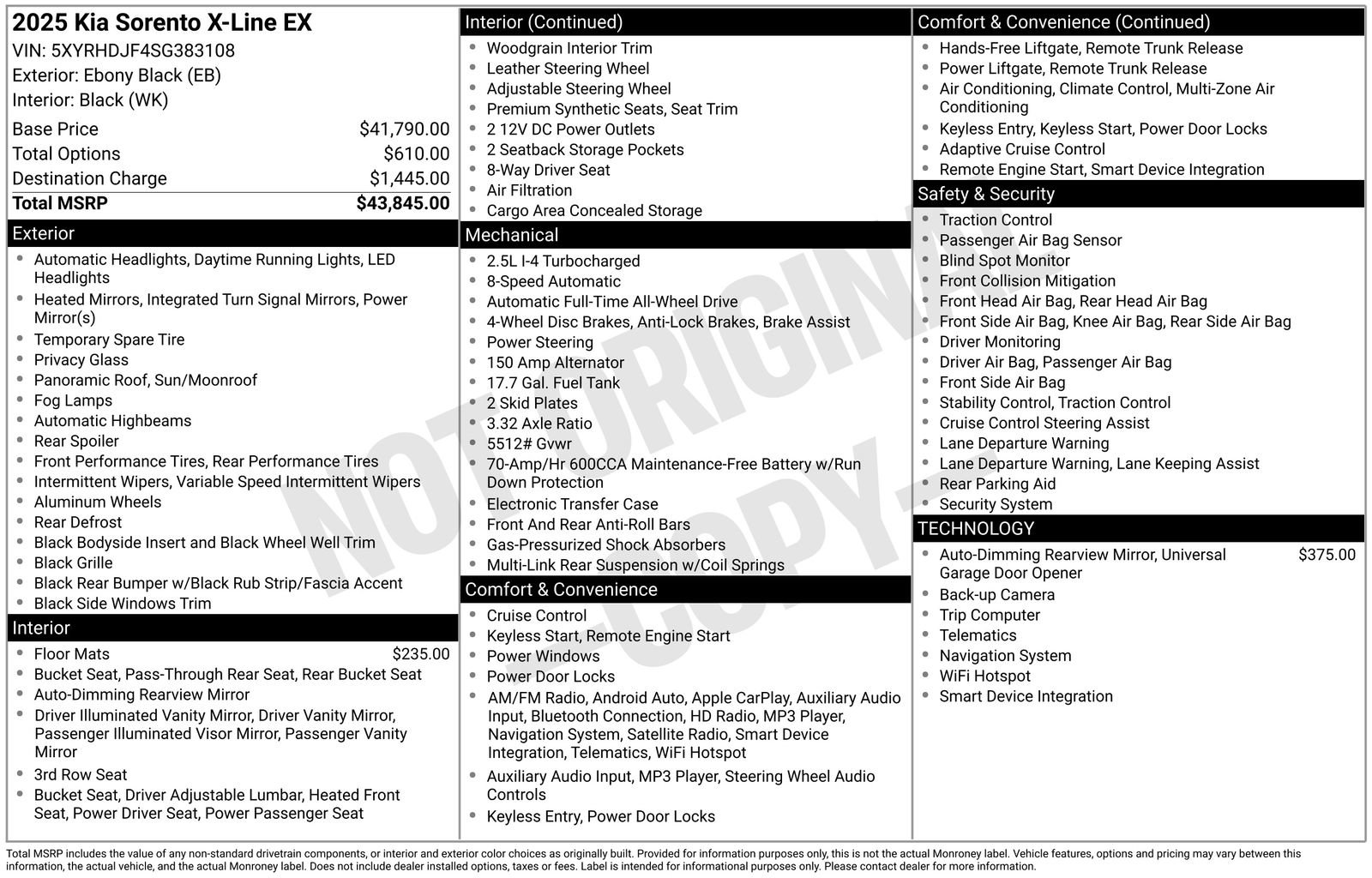 Used 2025 Kia Sorento X-Line EX image 36