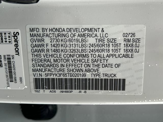 New 2026 Honda Ridgeline TrailSport image 20