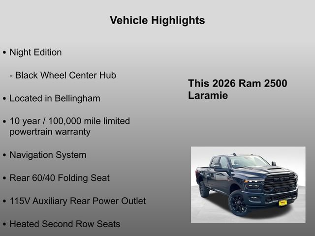 New 2026 RAM 2500 Laramie w/ Night Edition image 30