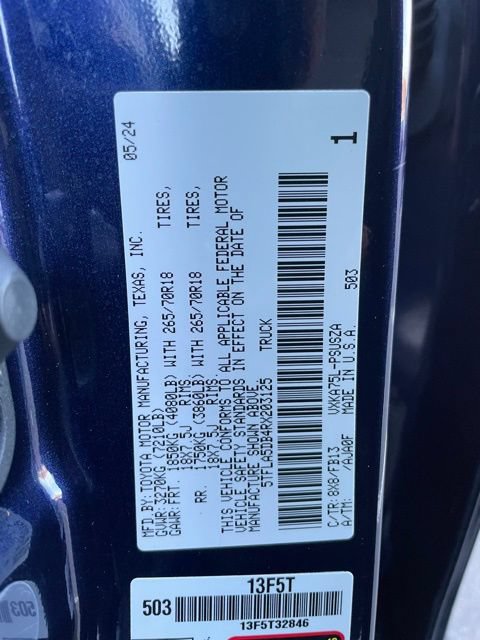 Used 2024 Toyota Tundra SR5 w/ TRD Off-Road Package AWD/4WD image 34
