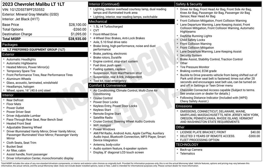 Used 2023 Chevrolet Malibu LT image 6