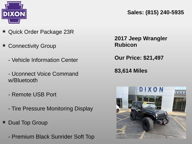 Used 2017 Jeep Wrangler Rubicon w/ Dual Top Group AWD/4WD image 4