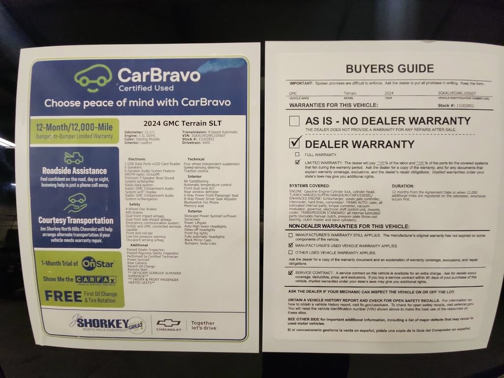 Certified 2024 GMC Terrain SLT w/ Infotainment Package II AWD/4WD image 32
