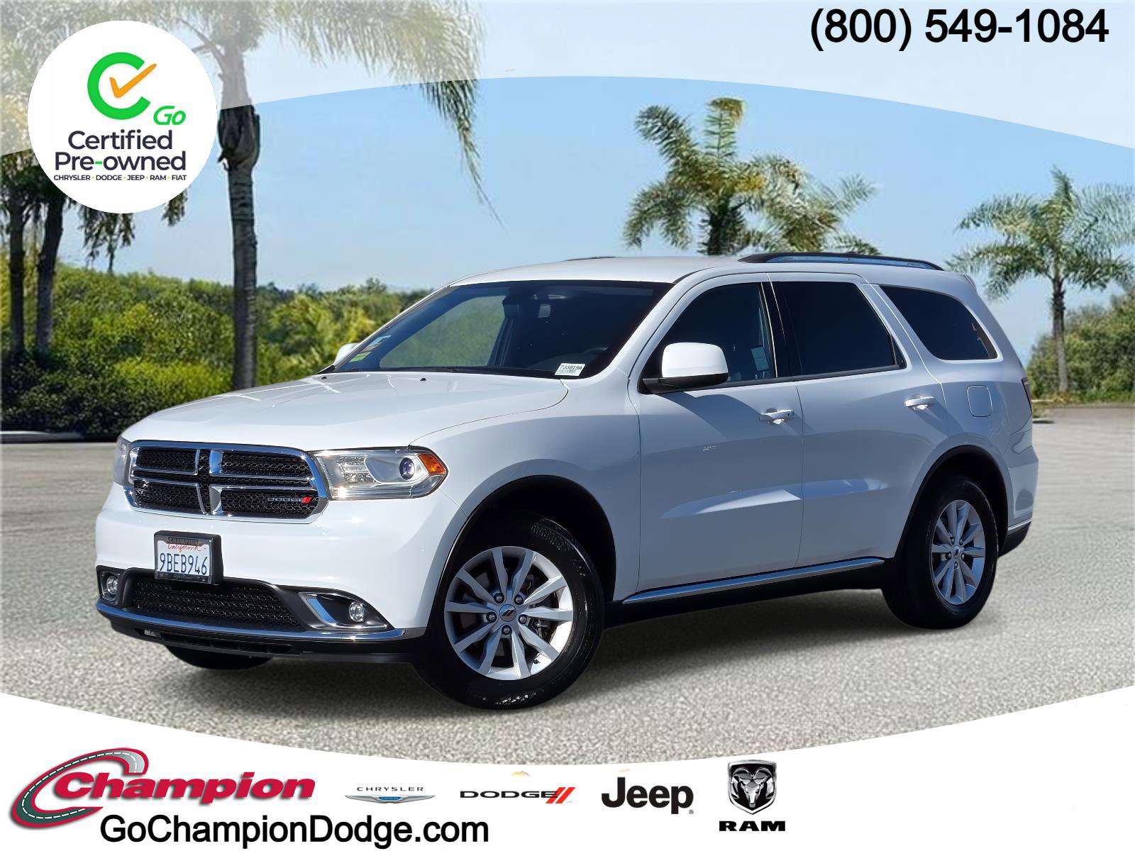 Certified 2020 Dodge Durango SXT