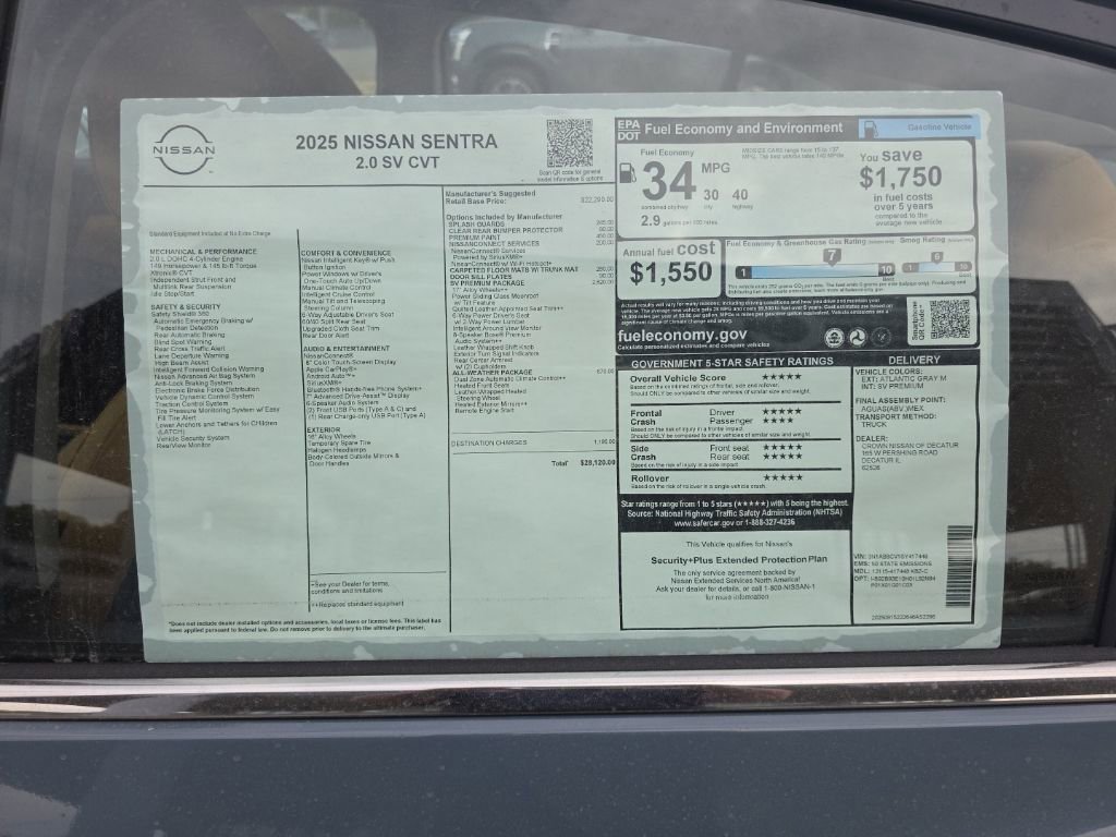 New 2025 Nissan Sentra SV w/ SV Premium Package image 12