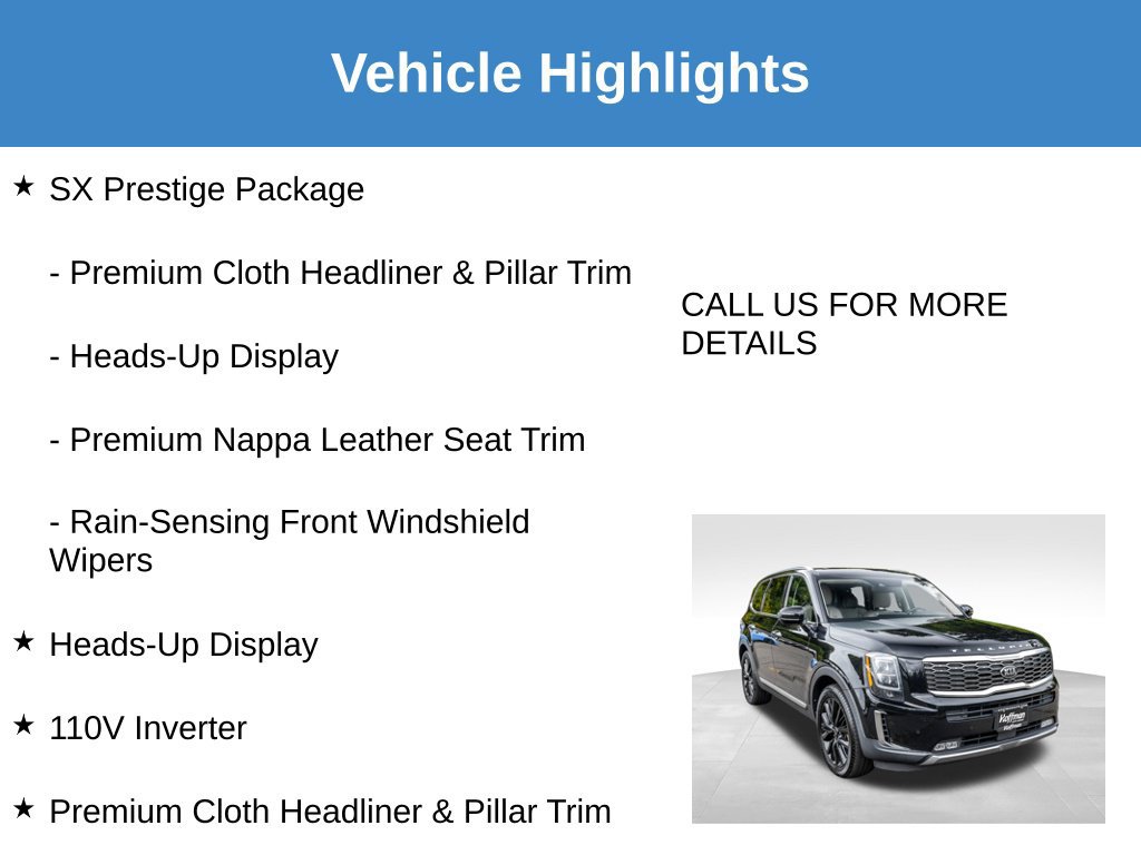 Used 2021 Kia Telluride SX w/ SX Prestige Package AWD/4WD image 15