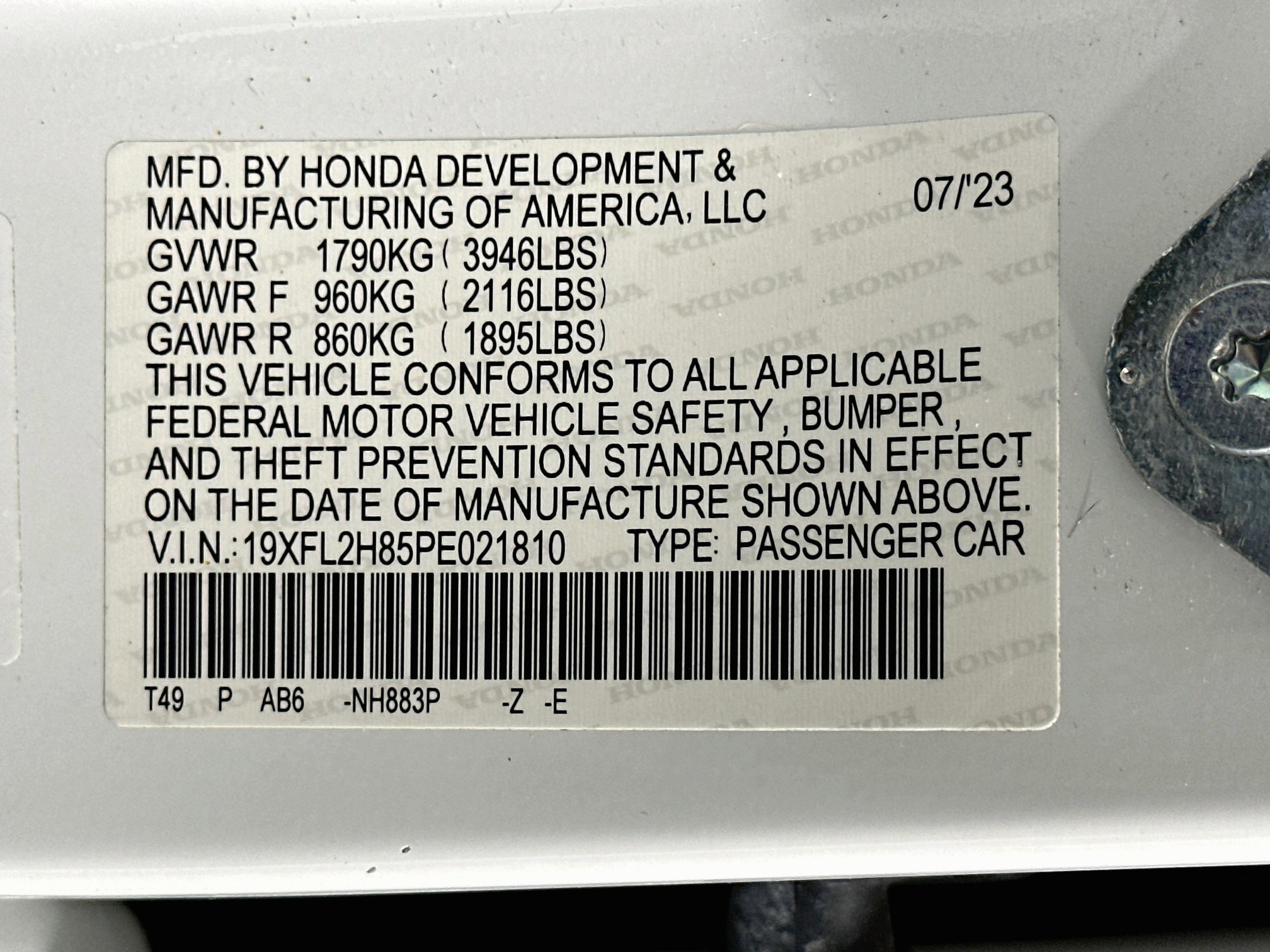 Used 2023 Honda Civic Sport image 12