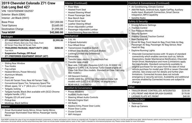 Used 2019 Chevrolet Colorado Z71 w/ Z71 Midnight Edition image 13