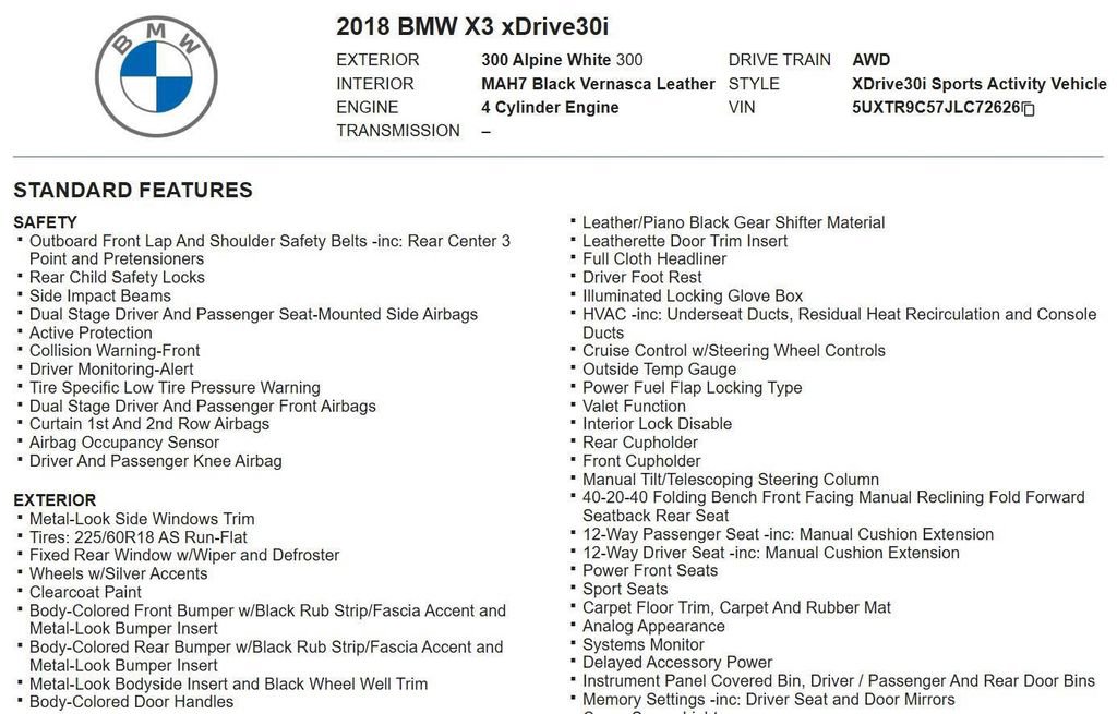 Used 2018 BMW X3 xDrive30i image 18