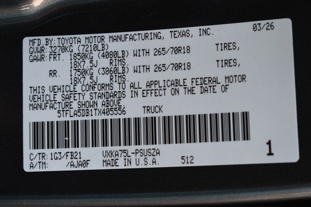 New 2026 Toyota Tundra SR5 AWD/4WD image 15