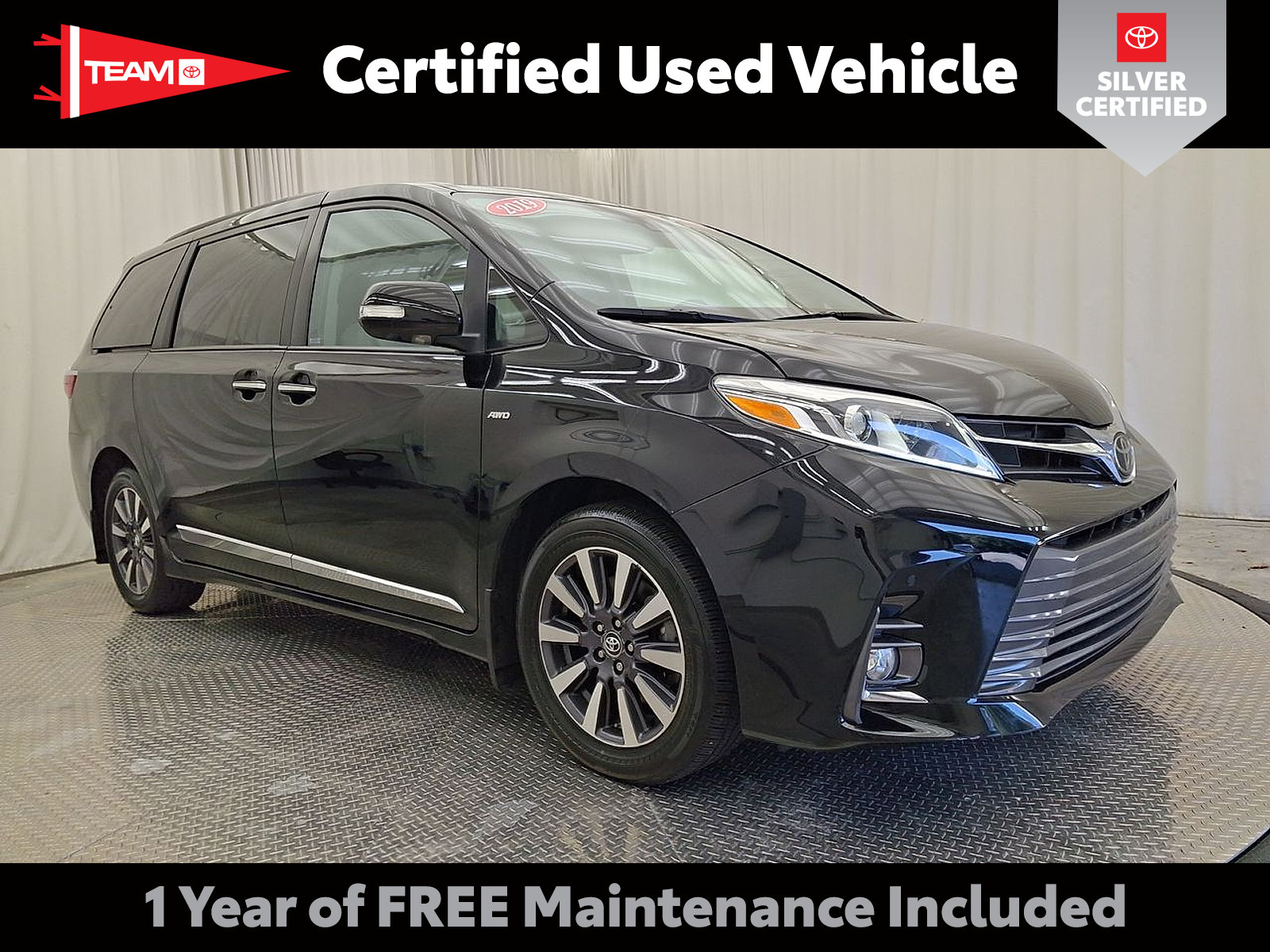 Certified 2019 Toyota Sienna Limited Premium w/ Protection Package AWD/4WD image 1