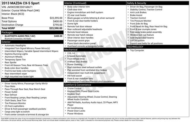 Used 2013 MAZDA CX-5 Sport w/ Bluetooth Audio Pkg image 10