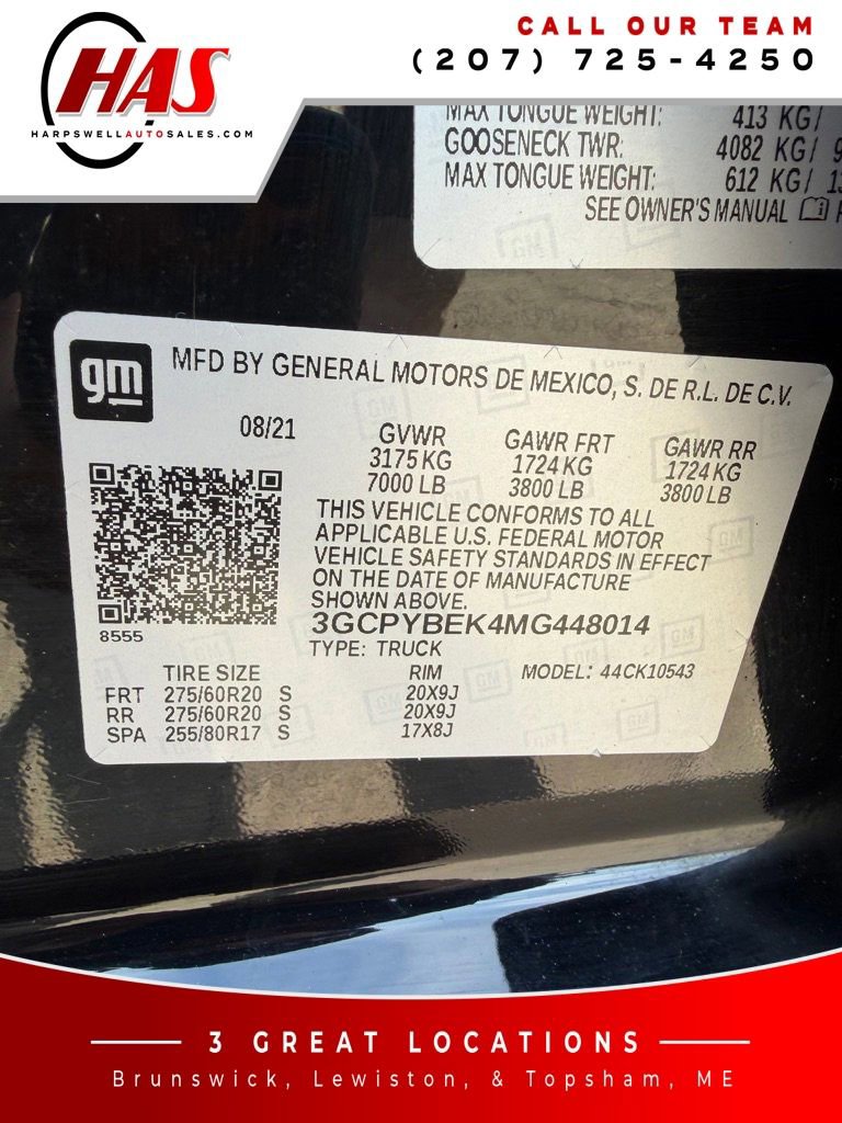 Used 2021 Chevrolet Silverado 1500 Custom image 16