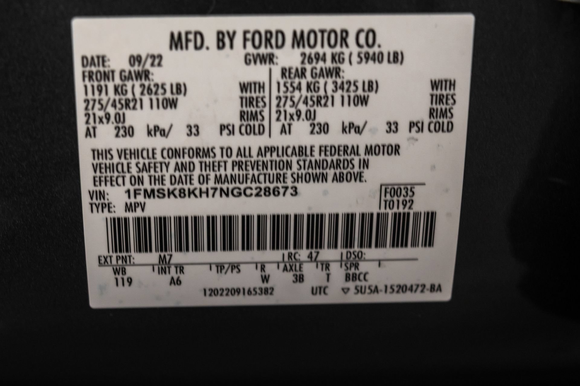 Used 2022 Ford Explorer ST-Line AWD/4WD image 45