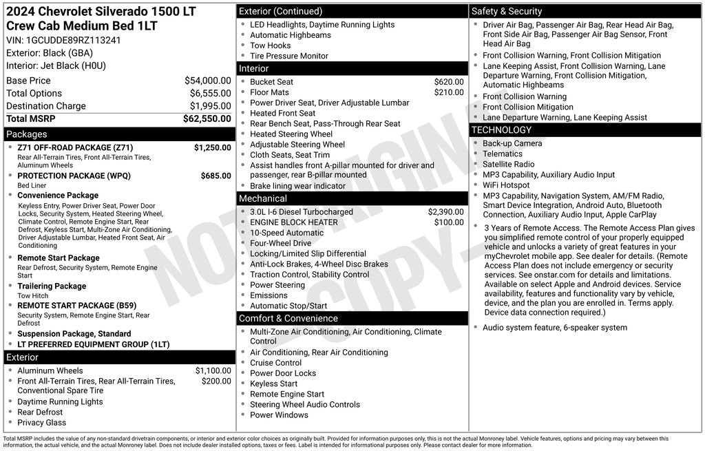 Used 2024 Chevrolet Silverado 1500 LT w/ Z71 Off-Road Package AWD/4WD image 29