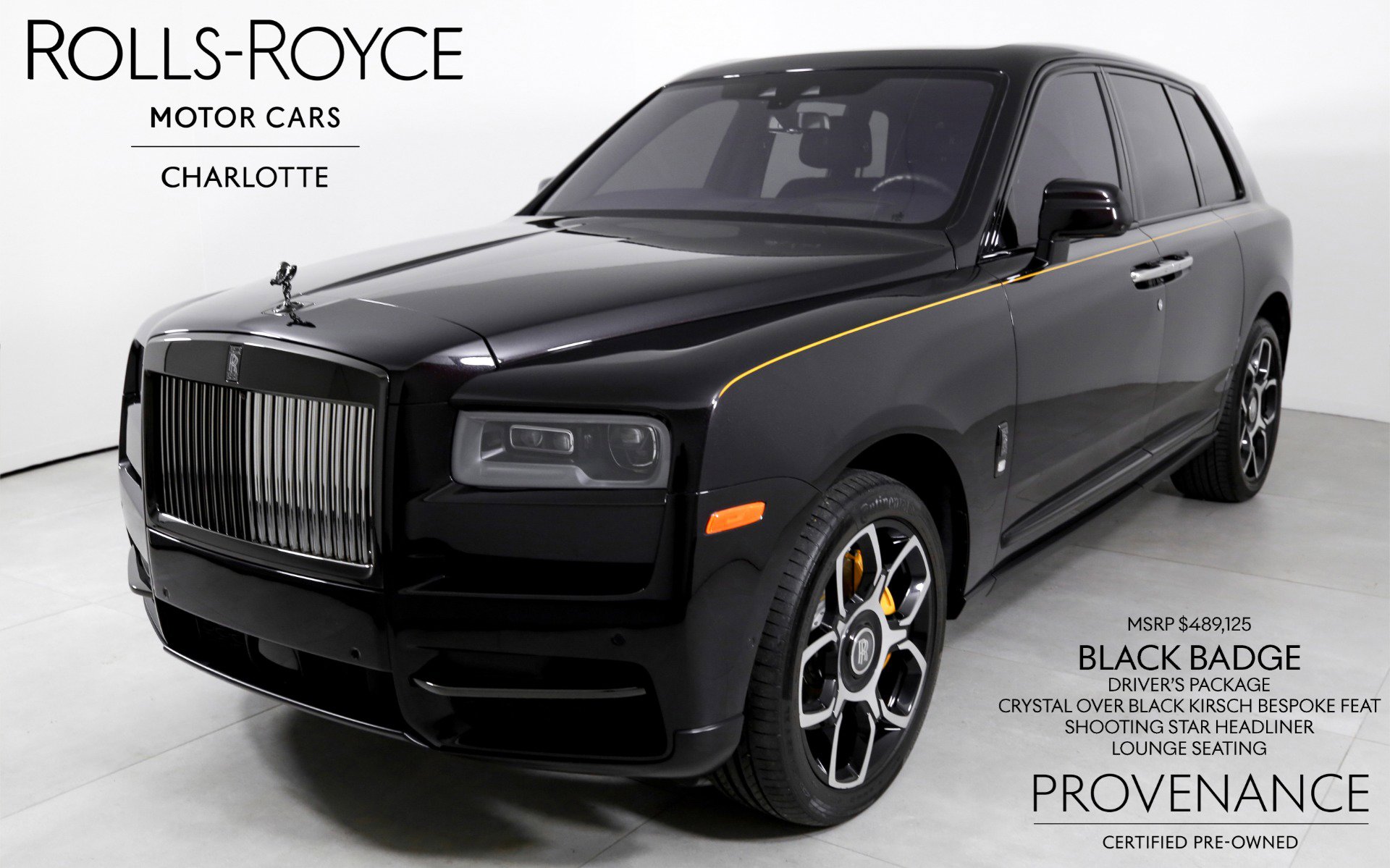 Certified 2023 Rolls-Royce Cullinan Black Badge w/ Driver's Package