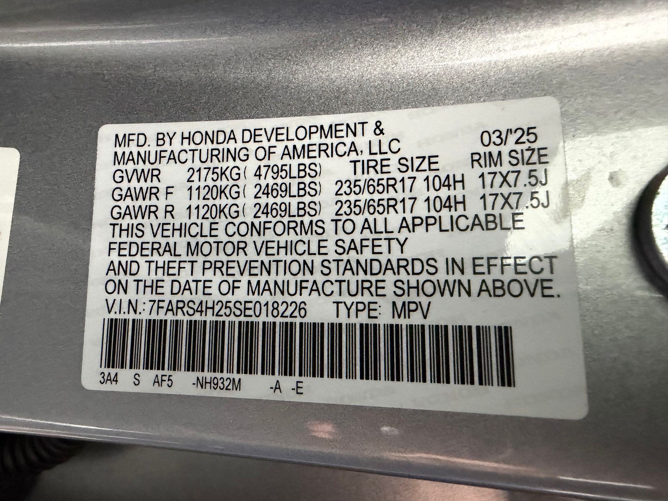 Certified 2025 Honda CR-V LX image 16