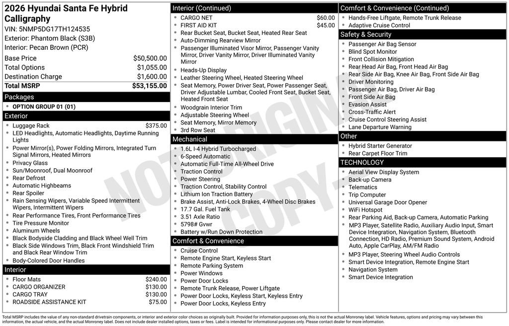 New 2026 Hyundai Santa Fe Calligraphy AWD/4WD image 27