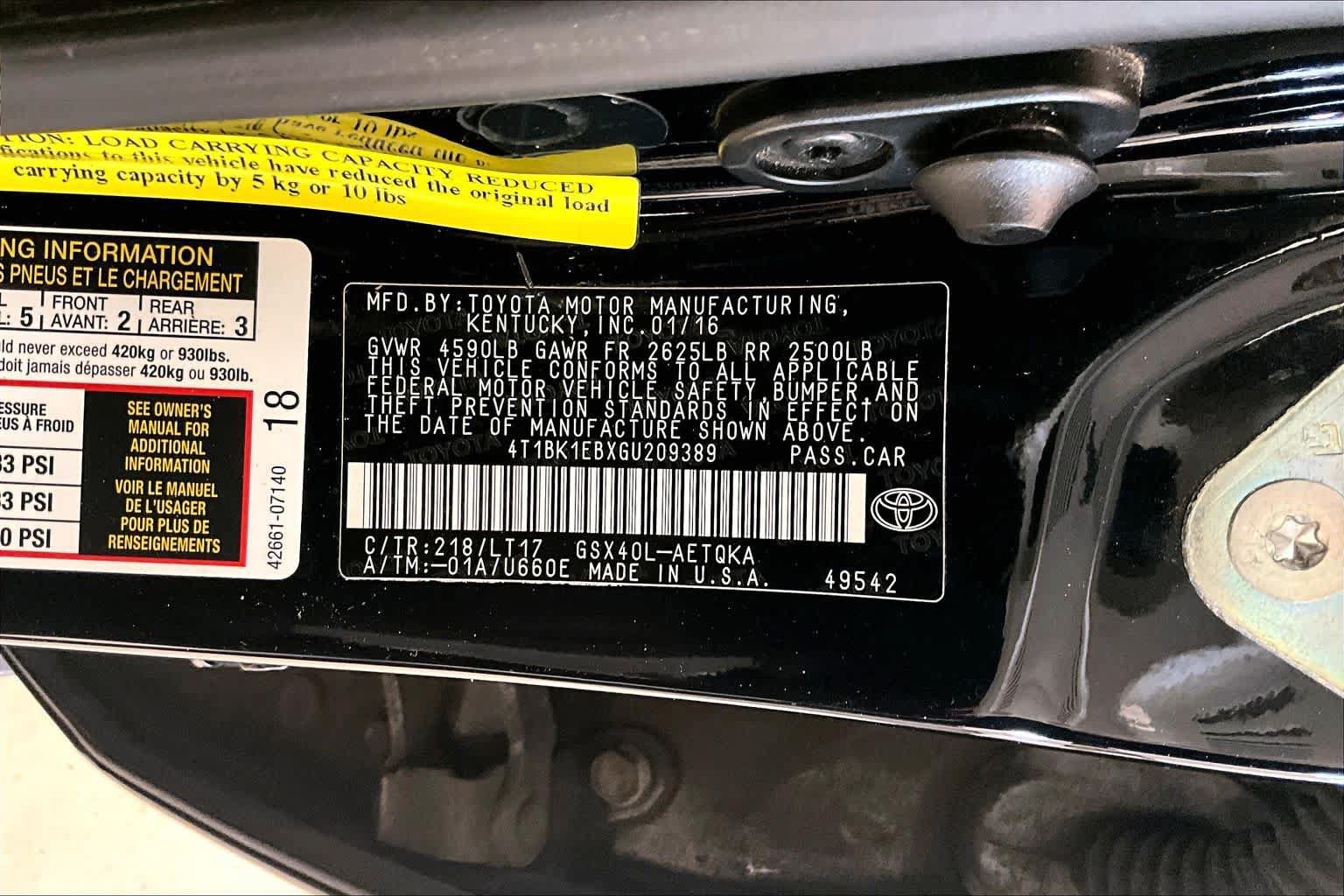 Used 2016 Toyota Avalon Touring FWD image 31