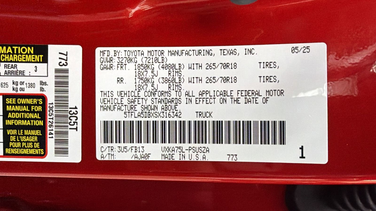 Used 2025 Toyota Tundra SR5 w/ SR5 Convenience Package image 43