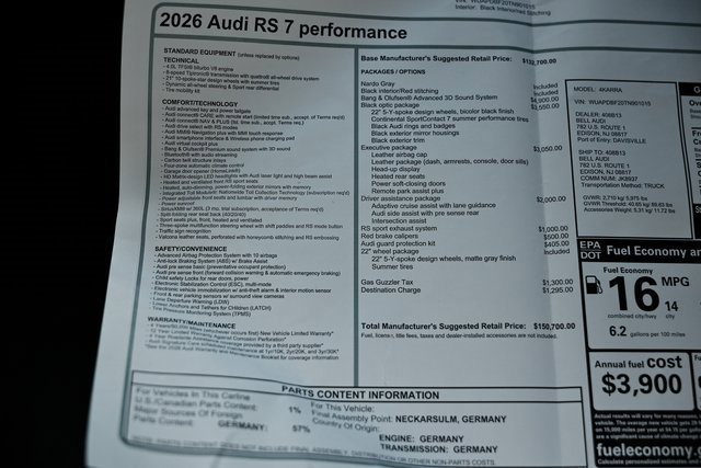 New 2026 Audi RS 7 Performance image 42
