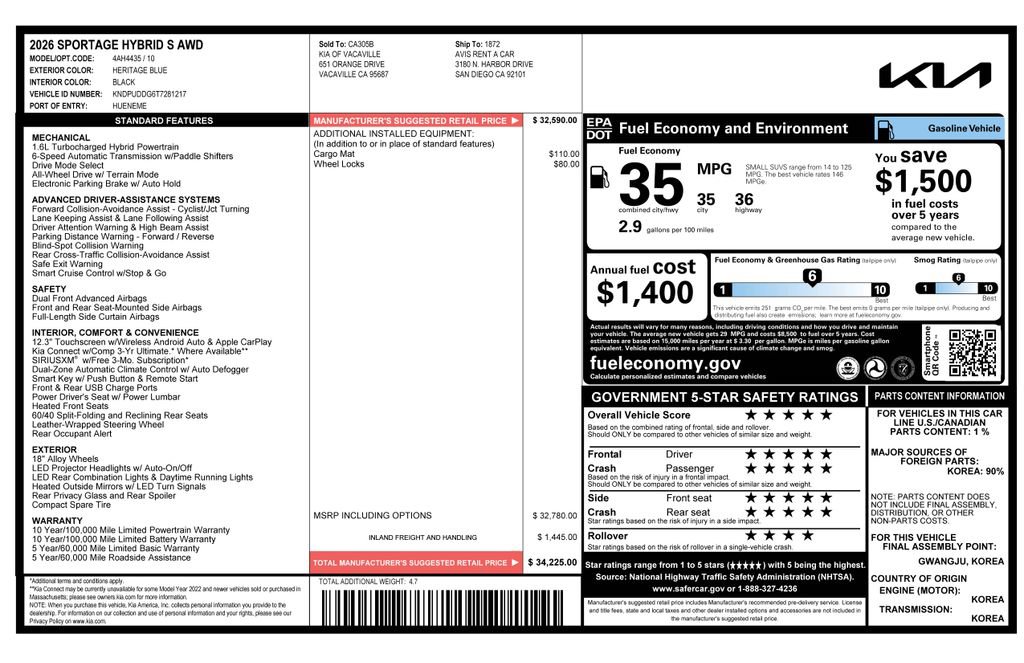 Used 2026 Kia Sportage S image 2