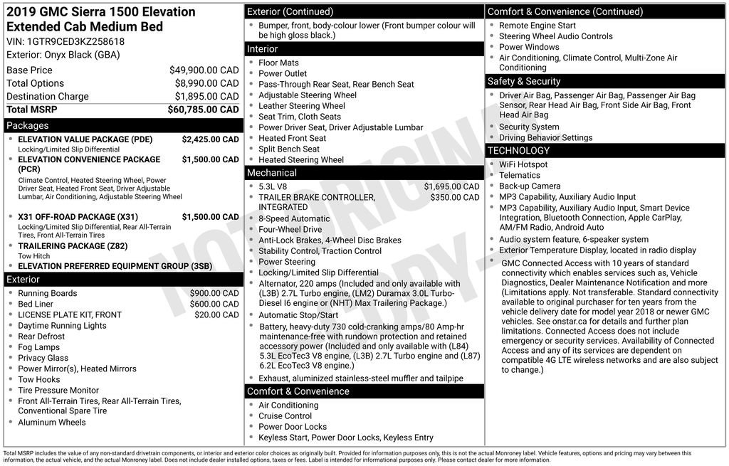 Used 2019 GMC Sierra 1500 Elevation w/ Elevation Value Package AWD/4WD image 10
