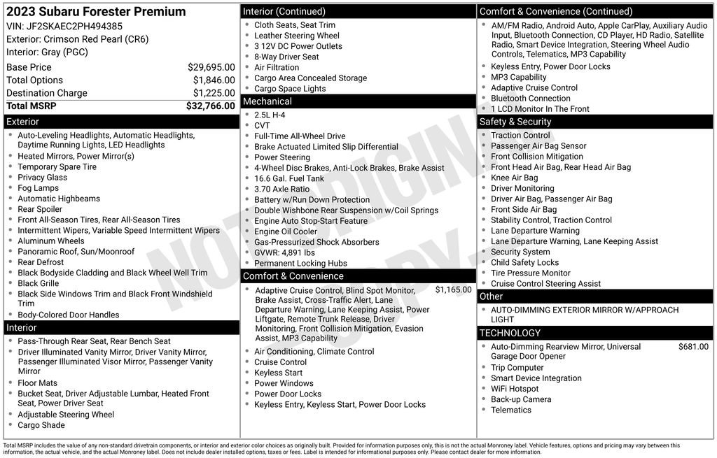 Certified 2023 Subaru Forester Premium